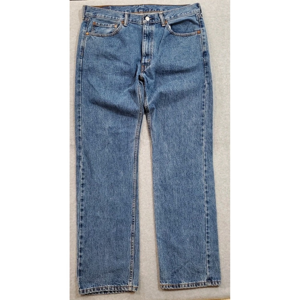 Levi's 505 Men's Jeans Size 36x33, Blue, 100%‎ Cotton, Regular Fit, Straight Leg